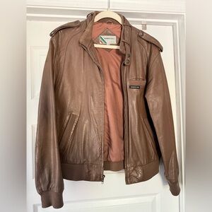 80’s Style Vintage Member’s Only Brown Leather Jacket